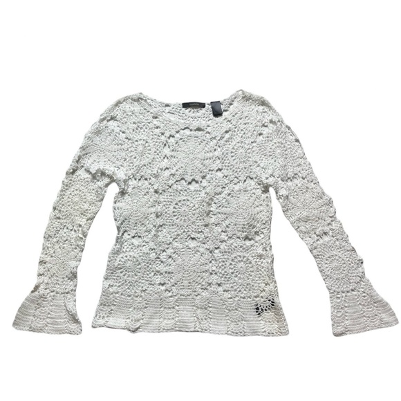 NWT Liz Claiborne Crotchet Doiley Sweater - Picture 2 of 5